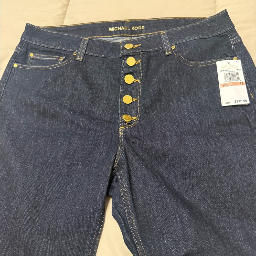 Michael Kors Blue High Rise Jeans Timeless Denim